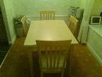 Dining Table and 4 Chairs Beech veneer dining table 47....